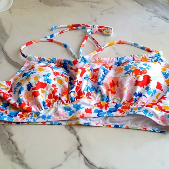 Tutorutor High Waisted Ruffle Floral Print Bikini Set Size XL - Picture 5 of 13